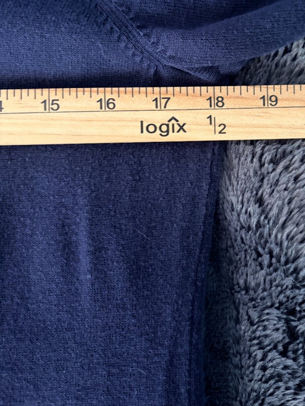 Navy Cotton Button Front Cardigan Sweater 3/4 Sleeve Coastal Grandma Size Small - Picture 5 of 10